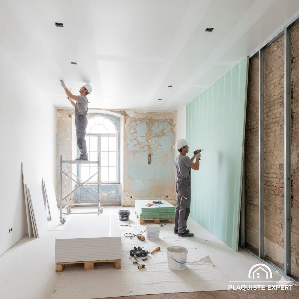 Rénovation complète de plafonds et cloisons